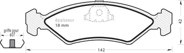 MGA 190 - Bremžu uzliku kompl., Disku bremzes autodraugiem.lv