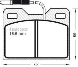 Brake Engineering PA444 - Bremžu uzliku kompl., Disku bremzes autodraugiem.lv