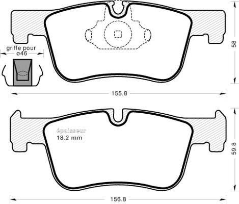 AISIN BPBM-1022 - Bremžu uzliku kompl., Disku bremzes autodraugiem.lv