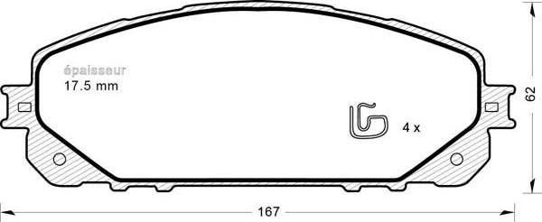 MGA 1195 - Bremžu uzliku kompl., Disku bremzes autodraugiem.lv