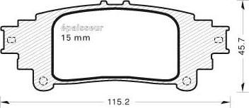 BENDIX 511227 - Bremžu uzliku kompl., Disku bremzes autodraugiem.lv