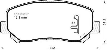 MGA 1123 - Bremžu uzliku kompl., Disku bremzes autodraugiem.lv