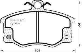 MGA 184 - Bremžu uzliku kompl., Disku bremzes autodraugiem.lv