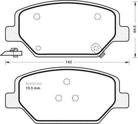 Japanparts PA-0418MK - Bremžu uzliku kompl., Disku bremzes autodraugiem.lv