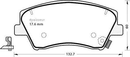 MGA 1312 - Bremžu uzliku kompl., Disku bremzes autodraugiem.lv