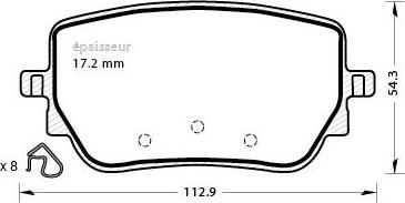 BOSCH BP2519 - Bremžu uzliku kompl., Disku bremzes autodraugiem.lv