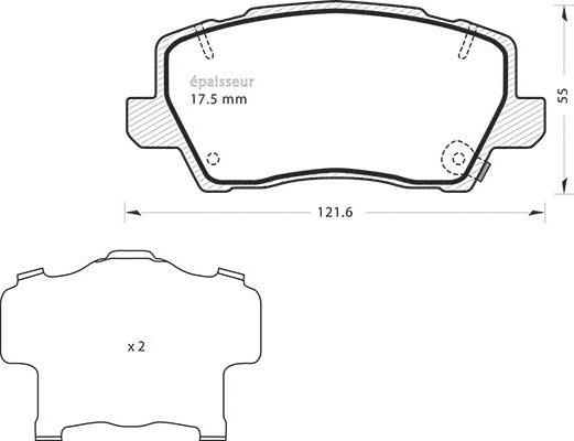 MGA 1320 - Bremžu uzliku kompl., Disku bremzes autodraugiem.lv