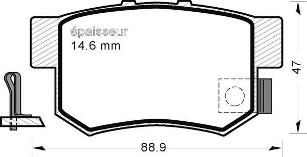 MGA 1259 - Bremžu uzliku kompl., Disku bremzes autodraugiem.lv