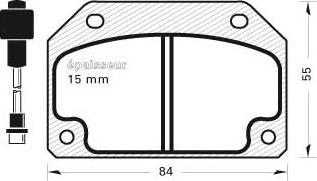 MGA 126 - Bremžu uzliku kompl., Disku bremzes autodraugiem.lv