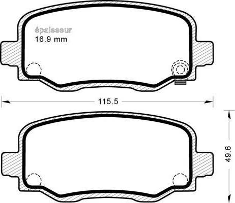 Magneti Marelli P23177MM - Bremžu uzliku kompl., Disku bremzes autodraugiem.lv