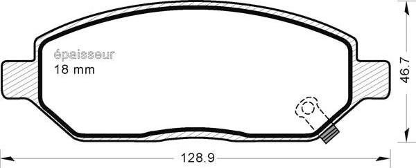 MGA 1225 - Bremžu uzliku kompl., Disku bremzes autodraugiem.lv