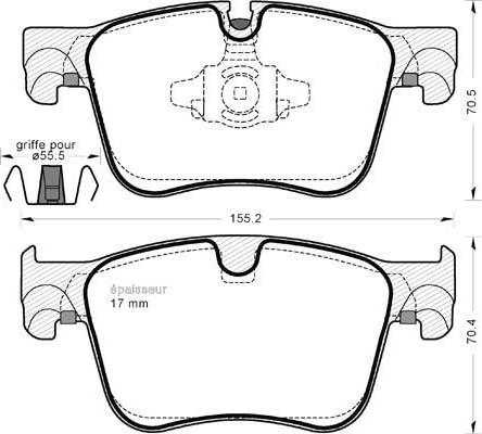 Eurobrake 5502223756 - Bremžu uzliku kompl., Disku bremzes autodraugiem.lv