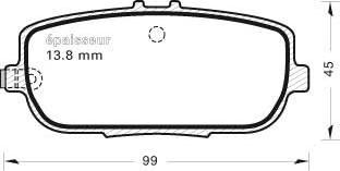 MGA 829 - Bremžu uzliku kompl., Disku bremzes autodraugiem.lv
