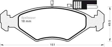 MGA 244 - Bremžu uzliku kompl., Disku bremzes autodraugiem.lv