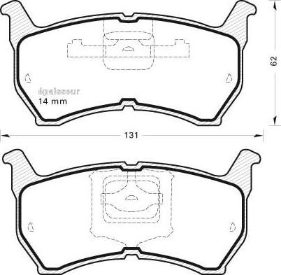 Unipart GBP755 - Bremžu uzliku kompl., Disku bremzes autodraugiem.lv