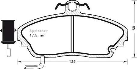 MGA 275 - Bremžu uzliku kompl., Disku bremzes autodraugiem.lv