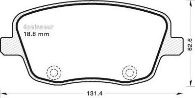 MGA 717 - Bremžu uzliku kompl., Disku bremzes autodraugiem.lv