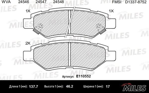 DJ Parts BP2748 - Bremžu uzliku kompl., Disku bremzes autodraugiem.lv