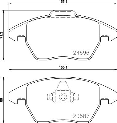 Japanparts JPA-0047 - Bremžu uzliku kompl., Disku bremzes autodraugiem.lv