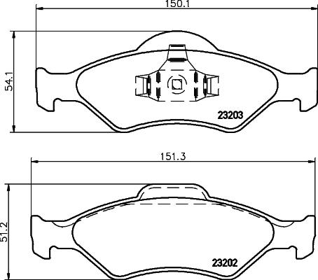 Mintex MDB2060 - Bremžu uzliku kompl., Disku bremzes autodraugiem.lv