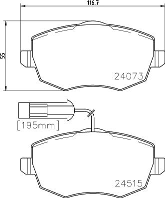 Mintex MDB2856 - Bremžu uzliku kompl., Disku bremzes autodraugiem.lv