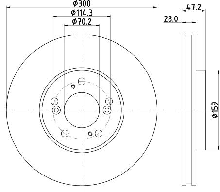Mintex MDC1516 - Bremžu diski autodraugiem.lv