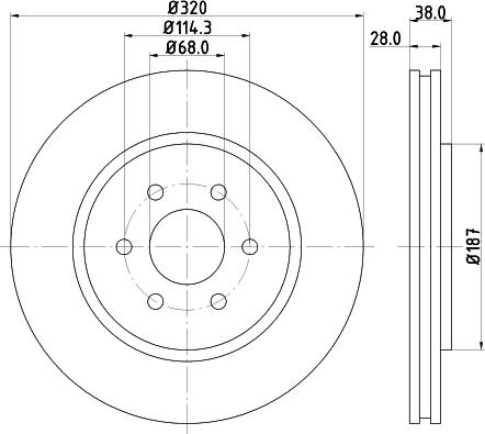 Mintex MDC1834 - Bremžu diski autodraugiem.lv