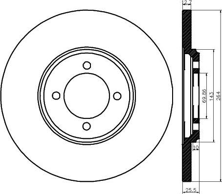 Mintex MDC130 - Bremžu diski autodraugiem.lv