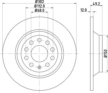 Mintex MDC1744 - Bremžu diski autodraugiem.lv