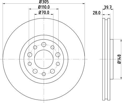 Mintex MDC1739 - Bremžu diski autodraugiem.lv