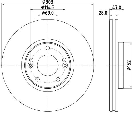 DJ Parts BD2421 - Bremžu diski autodraugiem.lv