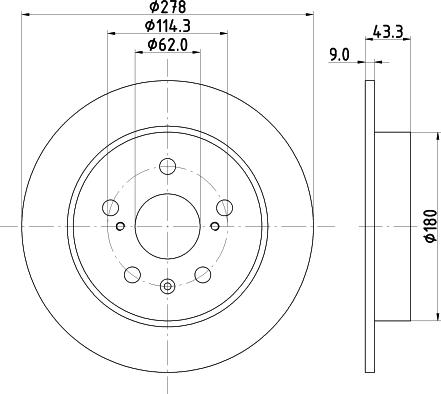 Mintex MDC2715 - Bremžu diski autodraugiem.lv