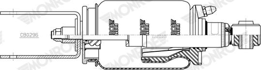 Monroe CB0296 - Demferis, Kabīnes stiprinājums autodraugiem.lv