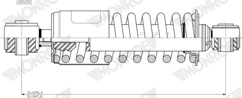 Monroe CB0290 - Demferis, Kabīnes stiprinājums autodraugiem.lv