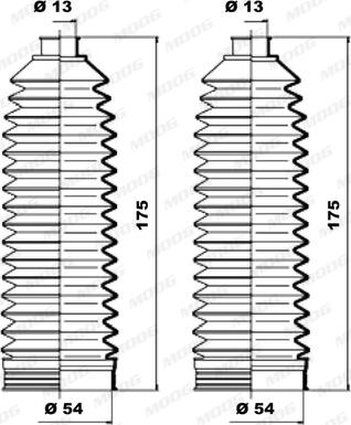 Moog K150179 - Putekļusargu komplekts, Stūres iekārta autodraugiem.lv