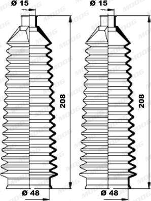 Moog K150175 - Putekļusargu komplekts, Stūres iekārta autodraugiem.lv