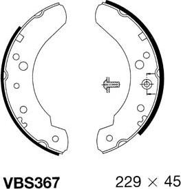 Motaquip VBS367 - Bremžu loku komplekts autodraugiem.lv