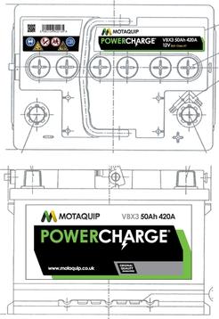 Motaquip VBX3 - Startera akumulatoru baterija autodraugiem.lv