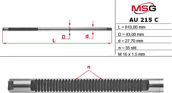 MSG AU 215 C - Stūres mehānisms autodraugiem.lv
