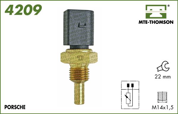 MTE-Thomson 4209 - Devējs, Dzesēšanas šķidruma temperatūra autodraugiem.lv