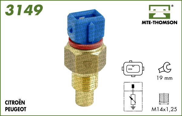 MTE-Thomson 3149 - Devējs, Dzesēšanas šķidruma temperatūra autodraugiem.lv