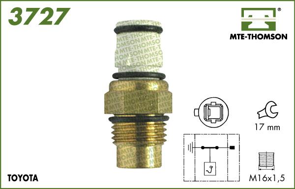 MTE-Thomson 3727 - Termoslēdzis, Radiatora ventilators autodraugiem.lv