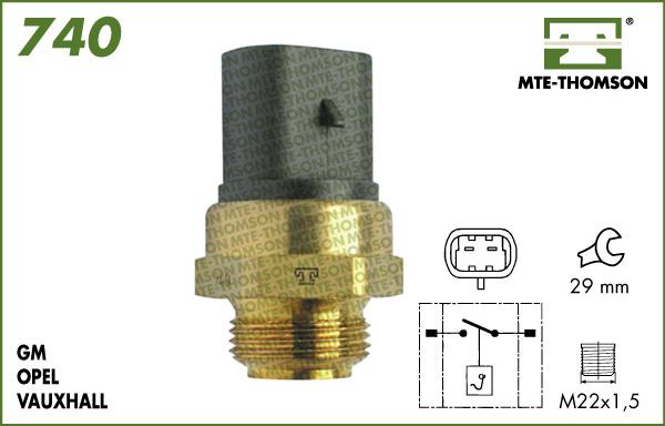 MTE-Thomson 740.100/95 - Termoslēdzis, Radiatora ventilators autodraugiem.lv