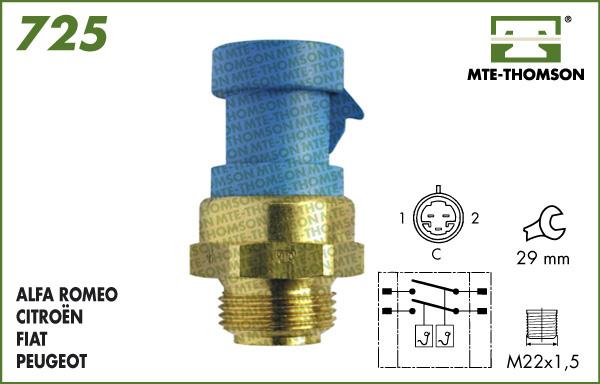 MTE-Thomson 725.92/97 - Termoslēdzis, Radiatora ventilators autodraugiem.lv