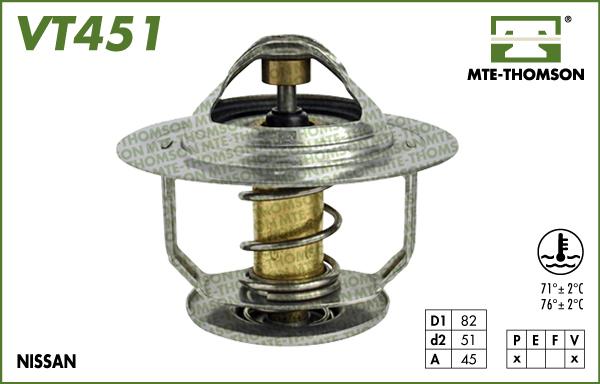 MTE-Thomson VT451.76 - Termostats, Dzesēšanas šķidrums autodraugiem.lv
