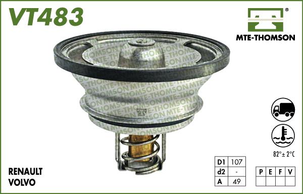 MTE-Thomson VT483.82 - Termostats, Dzesēšanas šķidrums autodraugiem.lv