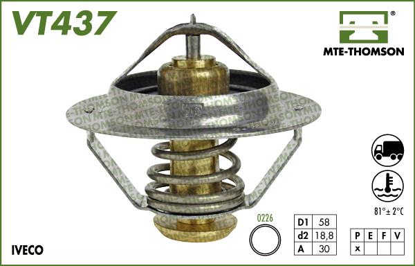 MTE-Thomson VT437.81 - Termostats, Dzesēšanas šķidrums autodraugiem.lv