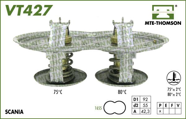 MTE-Thomson VT427.75/80 - Termostats, Dzesēšanas šķidrums autodraugiem.lv