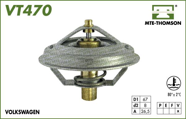 MTE-Thomson VT470.80 - Termostats, Dzesēšanas šķidrums autodraugiem.lv