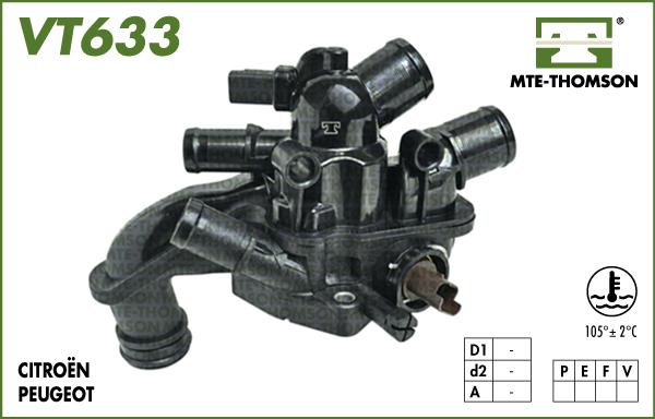 MTE-Thomson VT633.105 - Termostats, Dzesēšanas šķidrums autodraugiem.lv